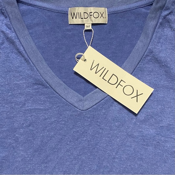 Wildfox Deep V-Neck Baggy Beach Jumper in Dusk (Periwinkle) NWT - Picture 2 of 2